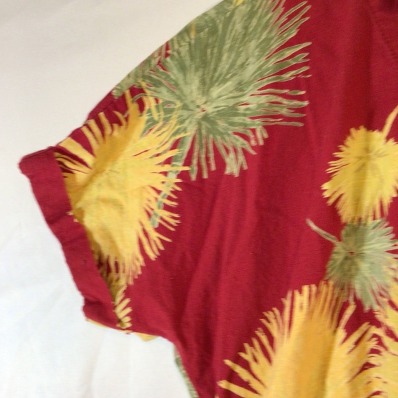 Free People Women’s Malibu Hawaiian Romper Maroon Size S P Boho Resort Vacation - Picture 8 of 10